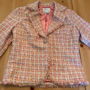 NWT VTG  Vision Apparel Tweed Gemstone Blazer 6 Preppy Chic  Old Money Timeless